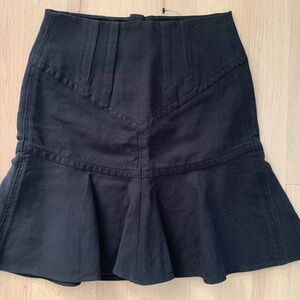 New Isabel Marant Black Cotton flare skirt  Size 2